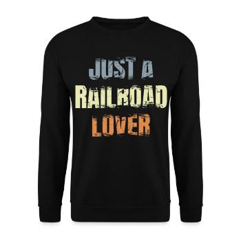 Amoureux du chemin de fer - Sweat-shirt Unisexe - noir - Devant - Alina (178cm) & Michal (187cm)