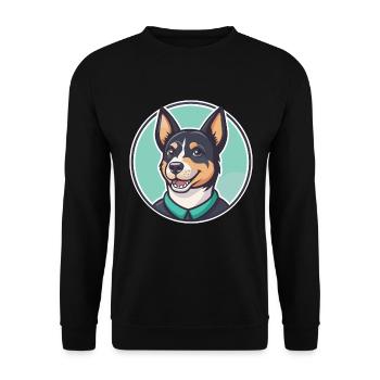 Perro De Presa Mallorquin Hunderasse Cartoon Kawaii - Unisex Pullover - Schwarz - Vorne - Alina (178cm) & Michal (187cm)