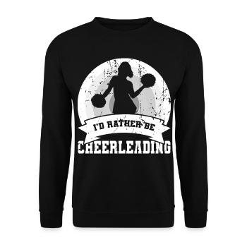 I'd Rather Be Cheerleading - Unisex Sweatshirt - black - Front - Alina (178cm) & Michal (187cm)