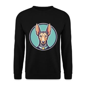 Pharaoh Hound Dog Breed Cartoon Kawaii Clipart Pet - Unisex Sweatshirt - black - Front - Alina (178cm) & Michal (187cm)