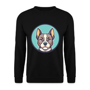 Phalene Chien Race Dessin Animé Personnage Kawaii Clipart - Sweat-shirt Unisexe - noir - Devant - Alina (178cm) & Michal (187cm)