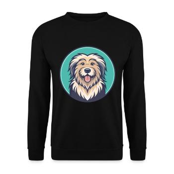 Chien de berger des Pyrénées Race Dessin animé Kawaii Clipart - Sweat-shirt Unisexe - noir - Devant - Alina (178cm) & Michal (187cm)