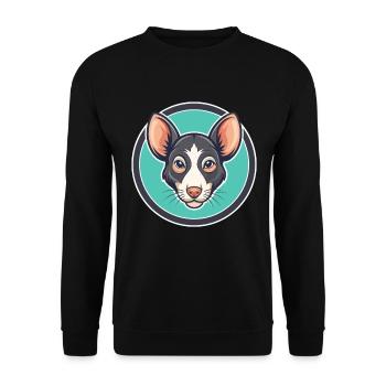 Ratonero Murciano Race Chien Dessin animé Kawaii Clipart - Sweat-shirt Unisexe - noir - Devant - Alina (178cm) & Michal (187cm)