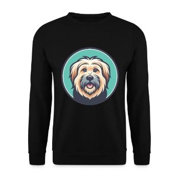 chien de berger des Pyrénées race de chien dessin animé Kawaii Clipart - Sweat-shirt Unisexe - noir - Devant - Alina (178cm) & Michal (187cm)