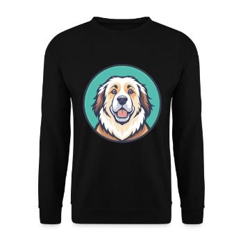 chien de montagne des Pyrénées Race Dessin animé Kawaii Clipart - Sweat-shirt Unisexe - noir - Devant - Alina (178cm) & Michal (187cm)
