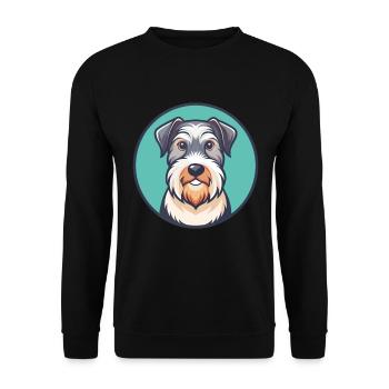 Sealyham Terrier Dog Breed Cartoon Kawaii Clipart - Unisex Sweatshirt - black - Front - Alina (178cm) & Michal (187cm)