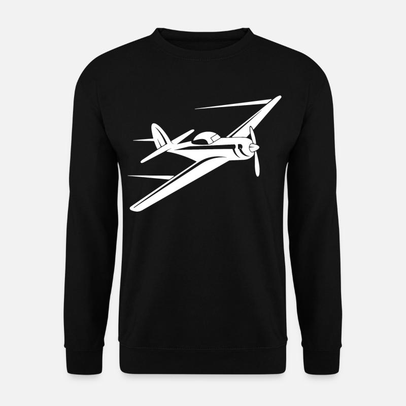 Propeller Plane Sketch - Unisex Sweatshirt - black