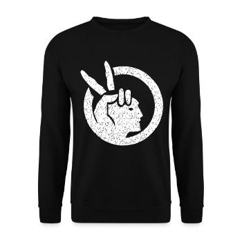 American Indian Movement flag - Unisex Sweatshirt - black - Front - Alina (178cm) & Michal (187cm)