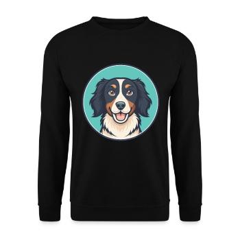 Stabyhoun Chien Race Dessin animé Kawaii Clipart Animal - Sweat-shirt Unisexe - noir - Devant - Alina (178cm) & Michal (187cm)