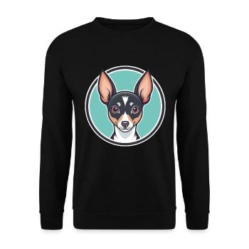 Jouet Fox Terrier Chien Race Dessin animé Kawaii Clipart - Sweat-shirt Unisexe - noir - Devant - Alina (178cm) & Michal (187cm)