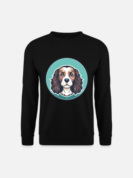 Toy Trawler Spaniel Dog Breed Funny Cartoon Kawaii - Unisex Sweatshirt - black