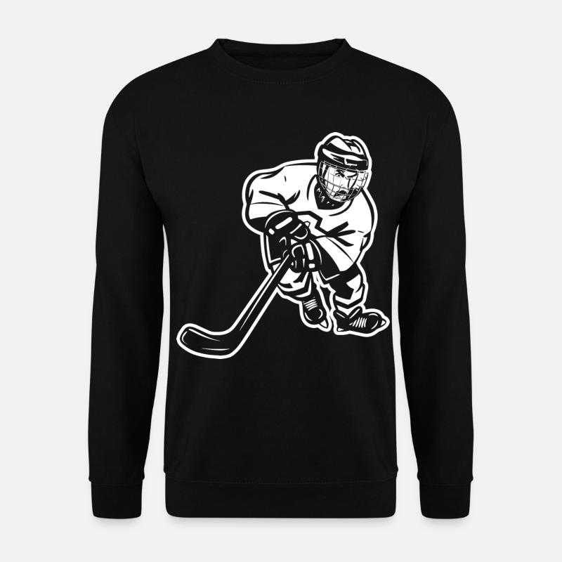 Ice Hockey Player Drawing - Unisex Sweatshirt - black