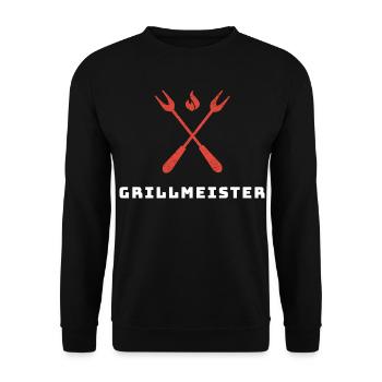 Grillmeister - Unisex Pullover - Schwarz - Vorne - Alina (178cm) & Michal (187cm)