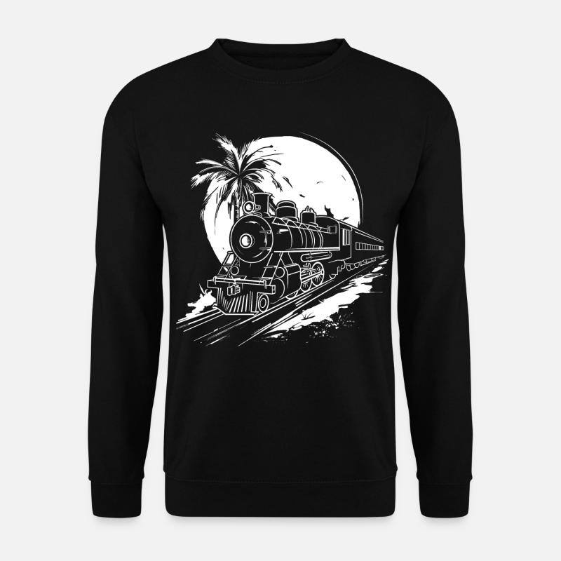 Eisenbahn Grafik - Unisex Pullover - Schwarz