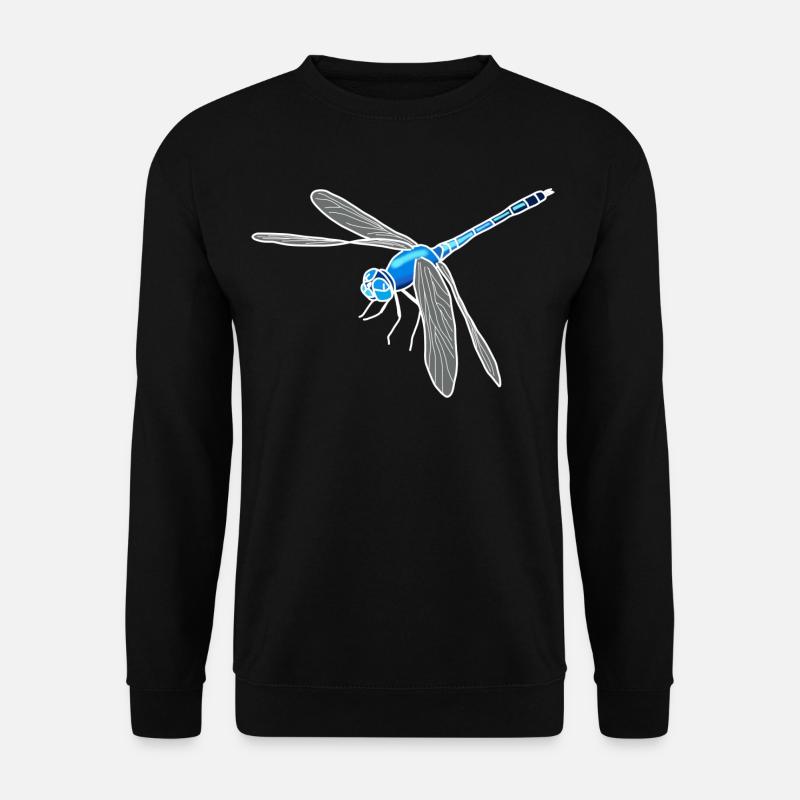 Libelle lineart - Unisex Pullover - Schwarz