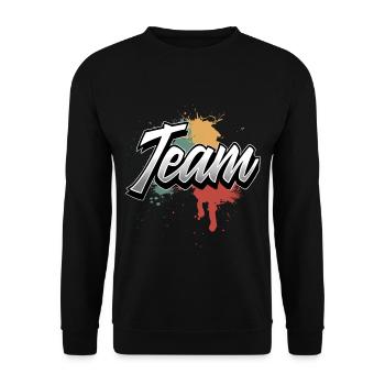 équipe - Sweat-shirt Unisexe - noir - Devant - Alina (178cm) & Michal (187cm)
