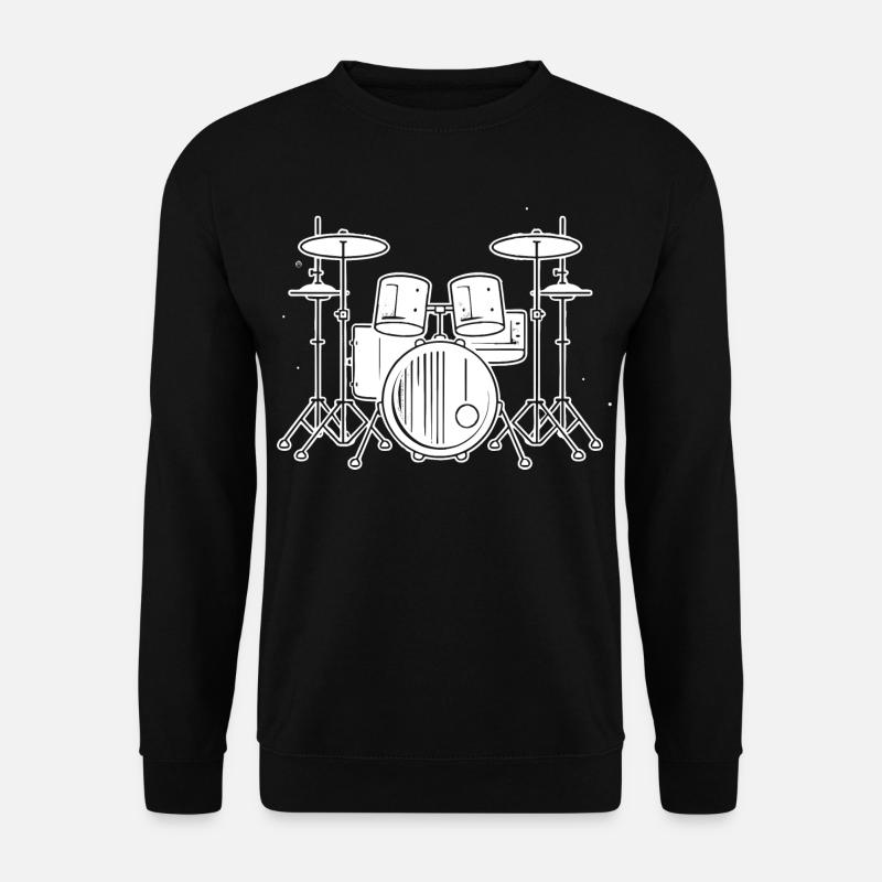 Drum Set Drawing - Unisex Sweatshirt - black