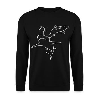 Haie - Unisex Pullover - Schwarz - Vorne - Alina (178cm) & Michal (187cm)