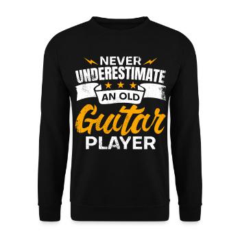 Ne sous-estimez jamais un vieux guitariste - Sweat-shirt Unisexe - noir - Devant - Alina (178cm) & Michal (187cm)