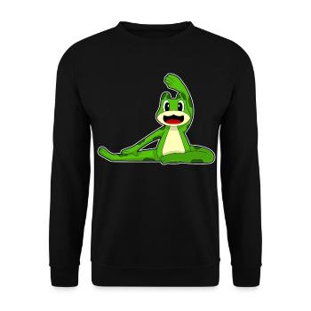 Frosch Yoga Fitness Gymnastik - Unisex Pullover - Schwarz - Vorne - Alina (178cm) & Michal (187cm)