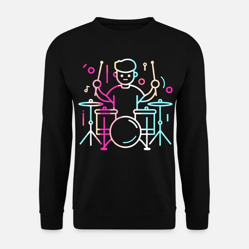 Drummer Boy Drawing - Unisex Sweatshirt - black