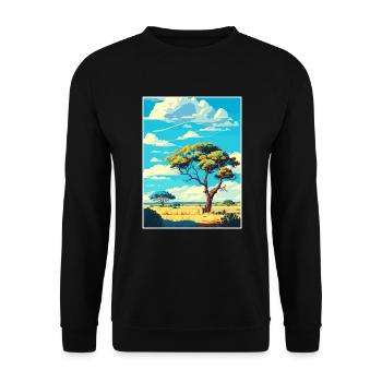 Affiche de voyage du parc national Kruger en Afrique du Sud - Sweat-shirt Unisexe - noir - Devant - Alina (178cm) & Michal (187cm)