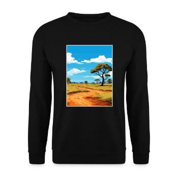 Affiche de voyage du parc national Kruger en Afrique du Sud - Sweat-shirt Unisexe - noir - Devant - Alina (178cm) & Michal (187cm)