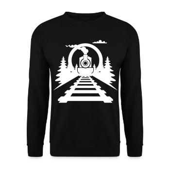 Chemin de fer - Sweat-shirt Unisexe - noir - Devant - Alina (178cm) & Michal (187cm)