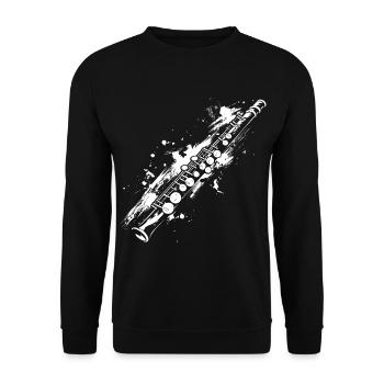 Flûte - Sweat-shirt Unisexe - noir - Devant - Alina (178cm) & Michal (187cm)