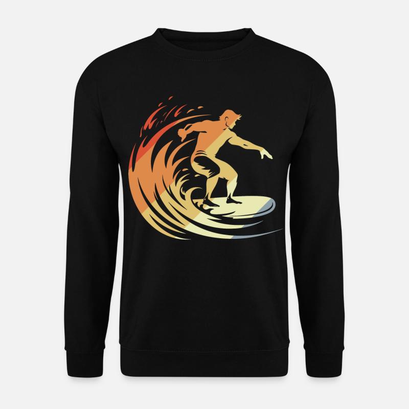 Retro Surfer - Unisex Sweatshirt - black