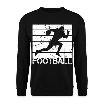 Footballspieler - Unisex Pullover - Schwarz - Vorne - Alina (178cm) & Michal (187cm)