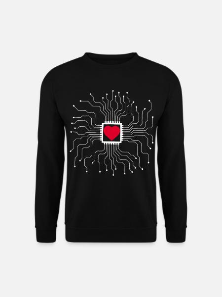 The heart is a machine - Unisex Sweatshirt - black