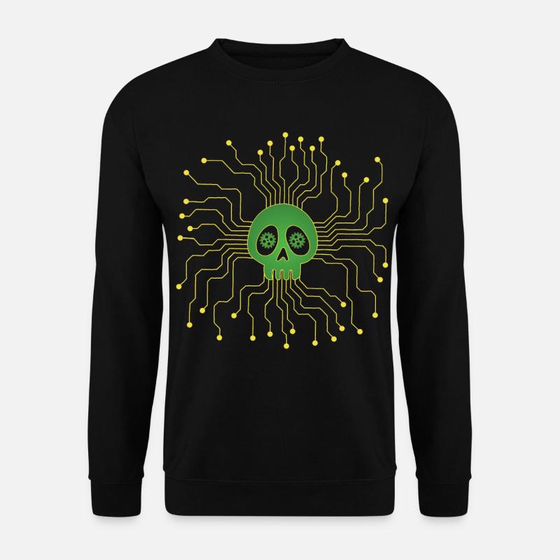 Mikroprozessor Schädel - Unisex Pullover - Schwarz