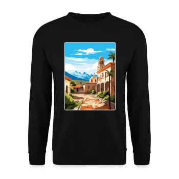 Corboda Argentina Travel Poster Souvenir Paint WPA - Unisex Sweatshirt - black - Front - Alina (178cm) & Michal (187cm)