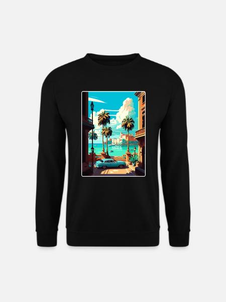 La Havane Caraïbes Voyage Affiche Souvenir Peinture WPA - Sweat-shirt Unisexe - noir