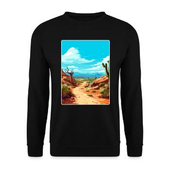 Jujuy Argentina Travel Poster Souvenir Paint WPA - Unisex Sweatshirt - black - Front - Alina (178cm) & Michal (187cm)