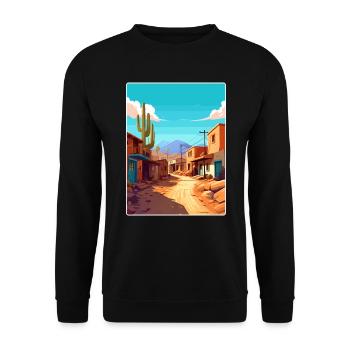 Jujuy Argentinien Reise Poster Souvenir Farbe WPA - Unisex Pullover - Schwarz - Vorne - Alina (178cm) & Michal (187cm)