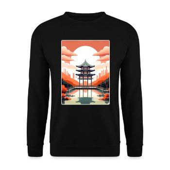 Séoul Corée du Sud Affiche de voyage Peinture Souvenir WPA - Sweat-shirt Unisexe - noir - Devant - Alina (178cm) & Michal (187cm)