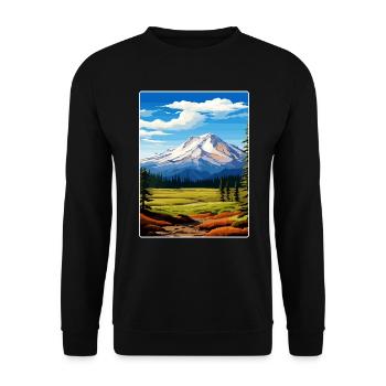 Lassen Volcanic National Park California Travel - Unisex Sweatshirt - black - Front - Alina (178cm) & Michal (187cm)