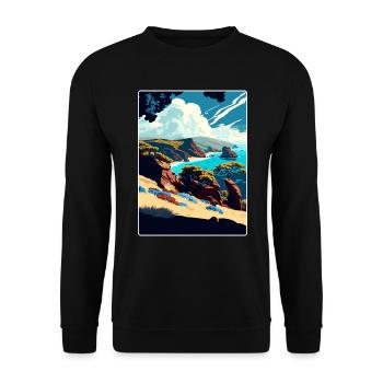 Kanalinseln Nationalpark Kalifornien Reisen - Unisex Pullover - Schwarz - Vorne - Alina (178cm) & Michal (187cm)