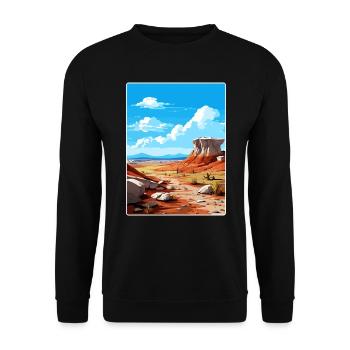 Petrified Forest Nationalpark Arizona Travel Card - Unisex Pullover - Schwarz - Vorne - Alina (178cm) & Michal (187cm)