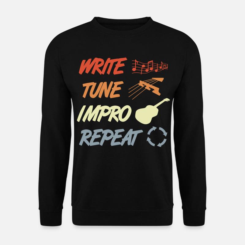 Routine de guitariste drôle - Sweat-shirt Unisexe - noir