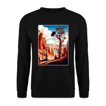 Bryce Canyon Nationalpark Reiseposter Souvenir - Unisex Pullover - Schwarz - Vorne - Alina (178cm) & Michal (187cm)