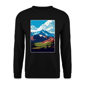 Parc national de Denali Affiche de voyage Souvenir WPA - Sweat-shirt Unisexe - noir - Devant - Alina (178cm) & Michal (187cm)