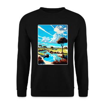 Tpc Scottsdale Golf Arizona Reiseposter Souvenir - Unisex Pullover - Schwarz - Vorne - Alina (178cm) & Michal (187cm)