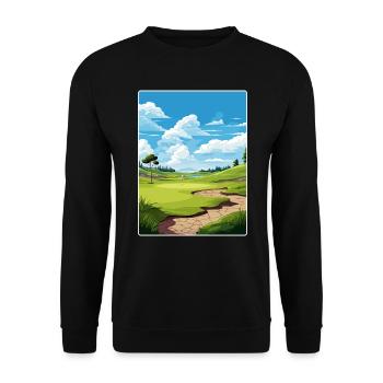 Winged Foot Golf Club Affiche de voyage Souvenir WPA - Sweat-shirt Unisexe - noir - Devant - Alina (178cm) & Michal (187cm)