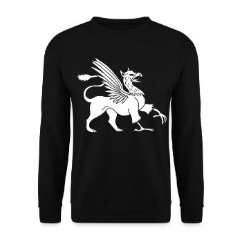 White Griffin - Unisex Sweatshirt - black - Front - Alina (178cm) & Michal (187cm)