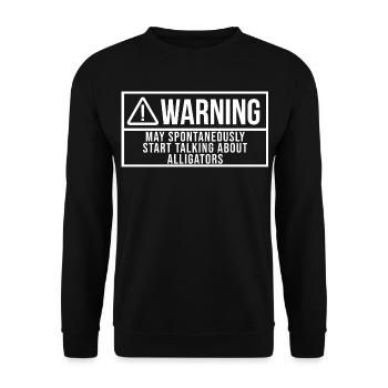 Alligator - Unisex Sweatshirt - black - Front - Alina (178cm) & Michal (187cm)