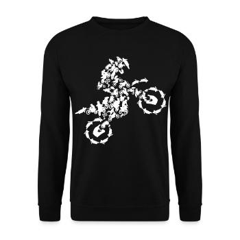 Motocross Silhouette - Unisex Sweatshirt - black - Front - Alina (178cm) & Michal (187cm)