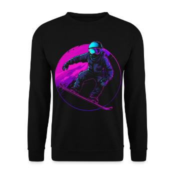 Snowboarder Illustration - Sweat-shirt Unisexe - noir - Devant - Alina (178cm) & Michal (187cm)